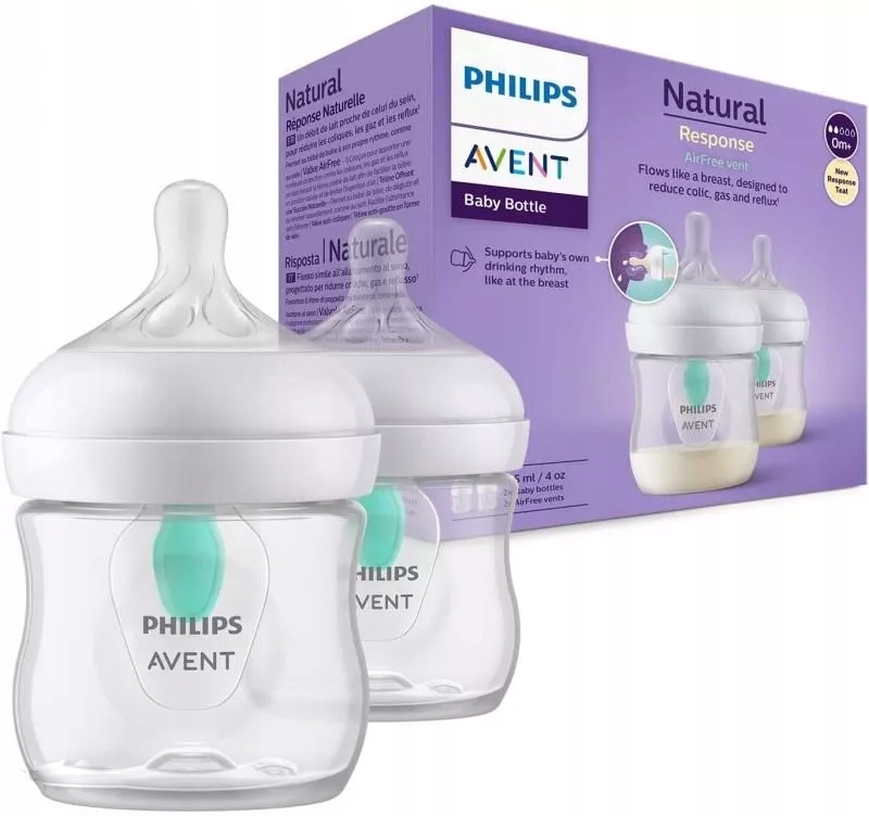 Butelki Philips Avent SCY670/02 Natural Response AirFree 2x125 ml